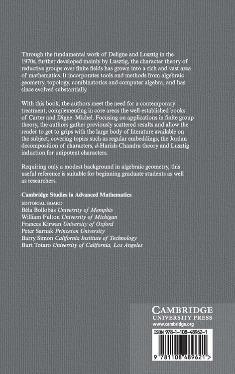Produktbild: The Character Theory of Finite Groups of Lie Type