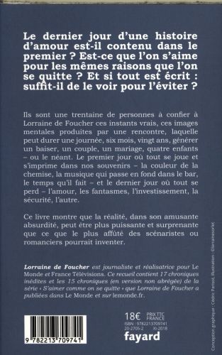 Produktbild: S'aimer comme on se quitte : chroniques du premier et du dernier jour