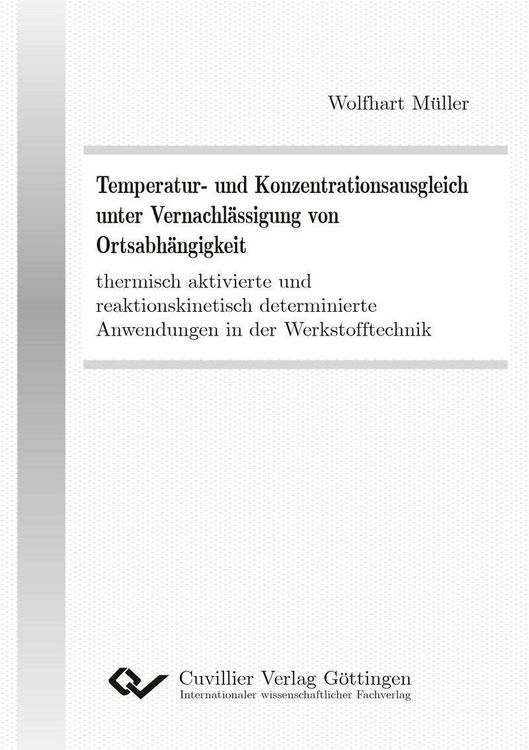Produktbild: Temperatur- und Konzentrationsausgleich unter Vernachl&auml;ssigung von Ortsabh&auml;ngigkeit