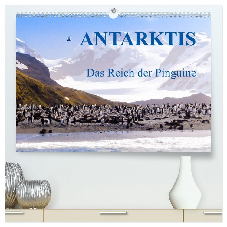 Produktbild: Antarktis - Das Reich der Pinguine (hochwertiger Premium Wandkalender 2026 DIN A2 quer), Kunstdruck in Hochglanz