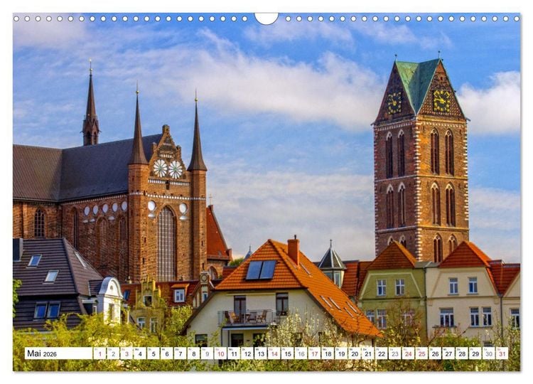 Produktbild: Wismarer Ansichten 2026 (Wandkalender 2026 DIN A3 quer), CALVENDO Monatskalender