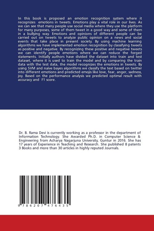 Produktbild: Emotions Recognition in Textual Tweets by Machine Learning Algorithms