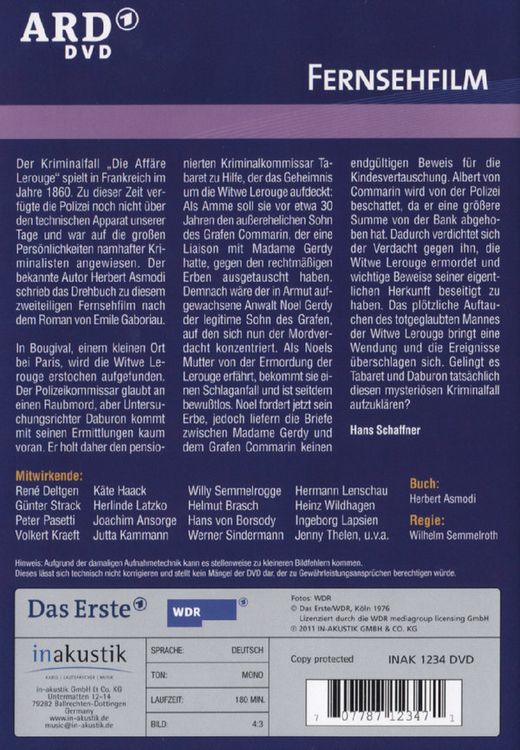Produktbild: Die Aff&auml;re Lerouge [2 DVDs]