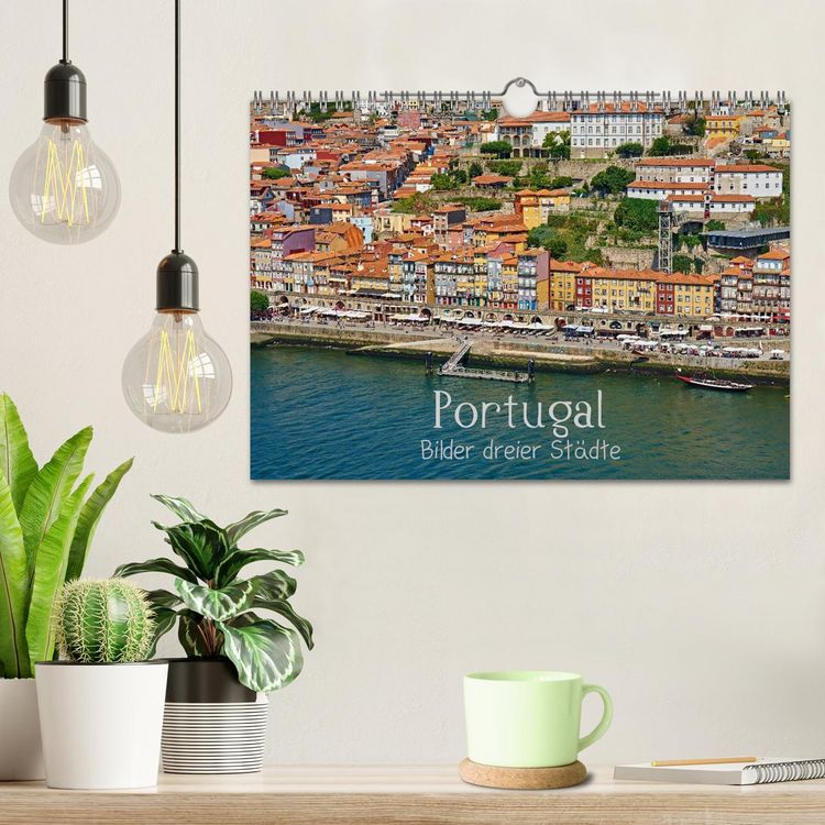 Produktbild: Portugal - Bilder dreier St&auml;dte (Wandkalender 2026 DIN A4 quer), CALVENDO Monatskalender