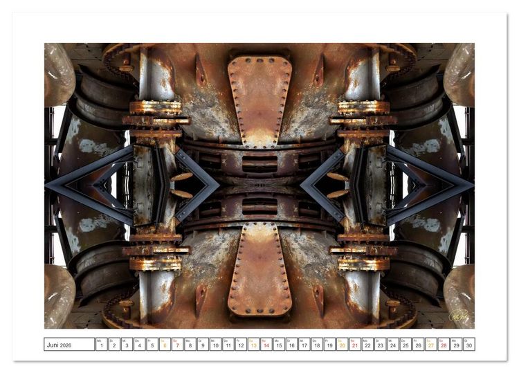 Produktbild: Faszination Spiegelung - Industrie und Technik (Tischkalender 2026 DIN A5 quer), CALVENDO Monatskalender