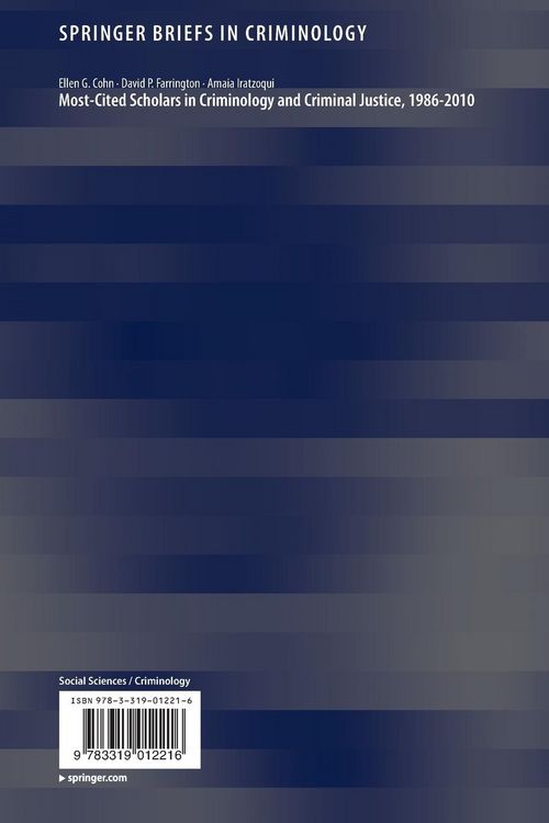 Produktbild: Most-Cited Scholars in Criminology and Criminal Justice, 1986-2010