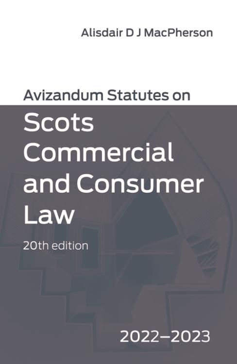 Produktbild: Avizandum Statutes on Scots Commercial and Consumer Law
