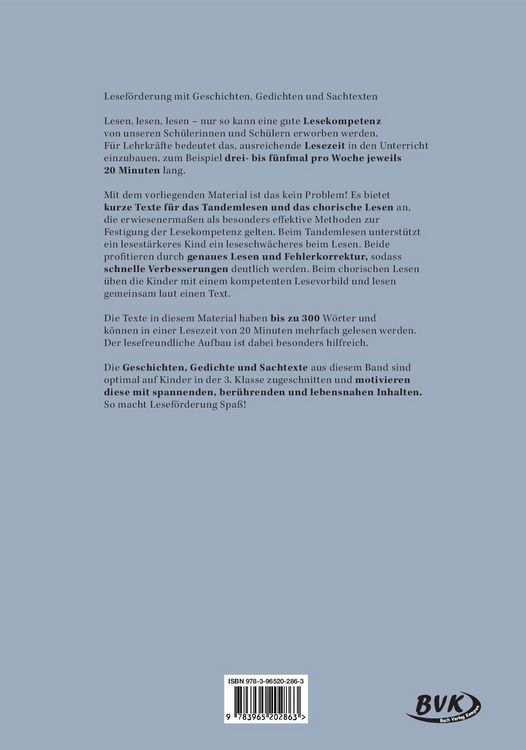 Produktbild: Tandemlesen 3. Klasse