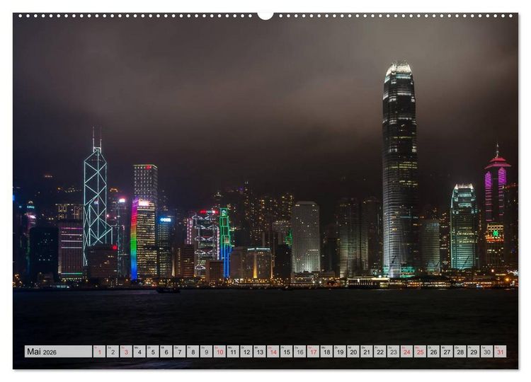 Produktbild: Big City Lights - Metropolen im Lichterglanz (hochwertiger Premium Wandkalender 2026 DIN A2 quer), Kunstdruck in Hochglanz