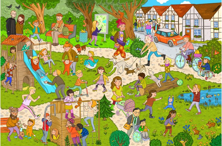 Produktbild: Mein gro&szlig;es Wimmelbuch Fr&uuml;hling