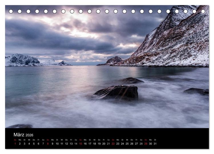 Produktbild: Norwegen, Landschaften in Schnee und Eis (Tischkalender 2026 DIN A5 quer), CALVENDO Monatskalender