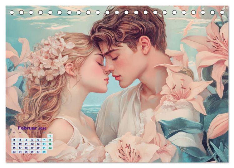 Produktbild: Verspieltheit und Harmonie (Tischkalender 2026 DIN A5 quer), CALVENDO Monatskalender