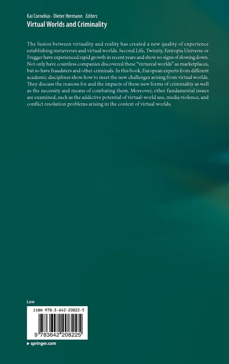 Produktbild: Virtual Worlds and Criminality