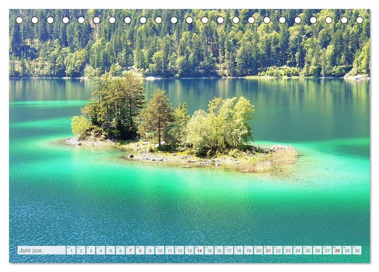 Produktbild: Mein Eibsee - Die Perle unterhalb der Zugspitze im Jahresverlauf (Tischkalender 2026 DIN A5 quer), CALVENDO Monatskalender