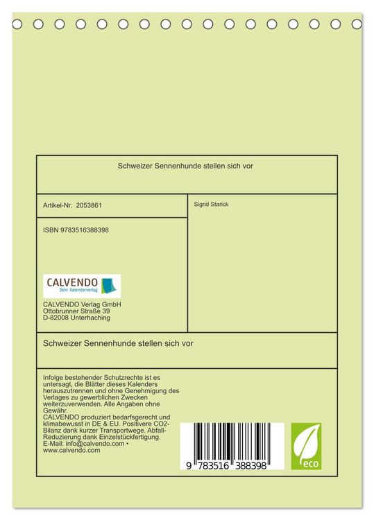 Produktbild: Schweizer Sennenhunde stellen sich vor (Tischkalender 2026 DIN A5 hoch), CALVENDO Monatskalender