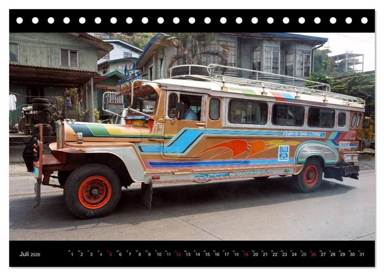 Produktbild: Jeepneys (Tischkalender 2026 DIN A5 quer), CALVENDO Monatskalender