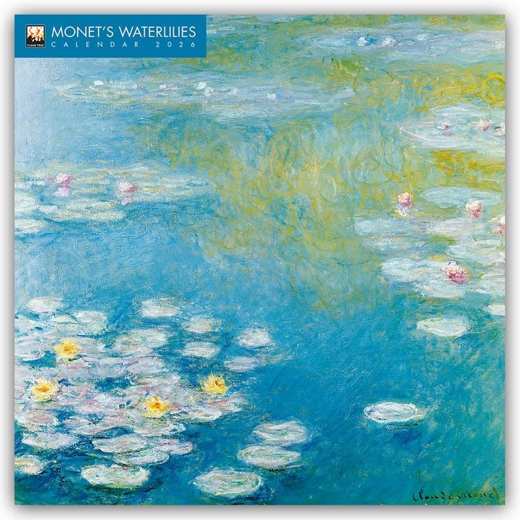 Produktbild: Monet’s Waterlilies – Monets Seerosen 2026 – Original Flame Tree Publishing-Kalender [Kalender]