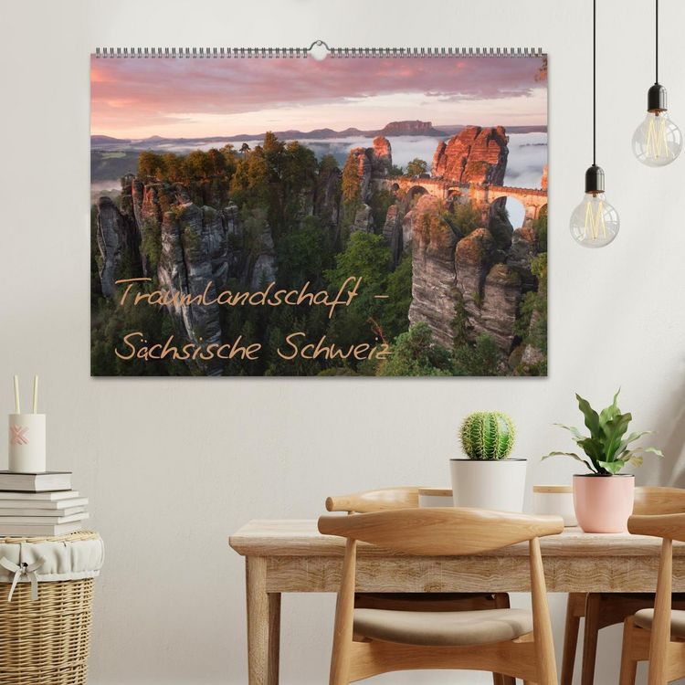 Produktbild: Traumlandschaft - S&auml;chsische Schweiz (Wandkalender 2026 DIN A2 quer), CALVENDO Monatskalender
