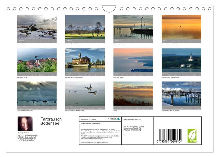 Produktbild: Farbrausch Bodensee (Wandkalender 2026 DIN A4 quer), CALVENDO Monatskalender