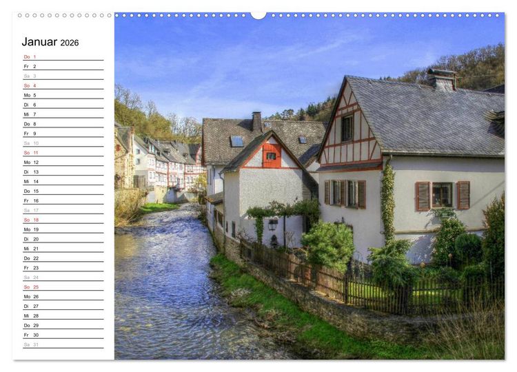 Produktbild: Eine Perle in der Eifel - Monreal (hochwertiger Premium Wandkalender 2026 DIN A2 quer), Kunstdruck in Hochglanz