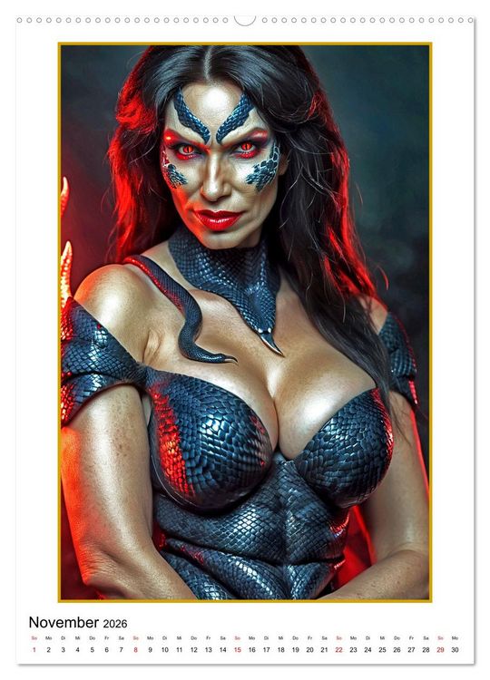 Produktbild: Fantasy-Frauenfiguren (Wandkalender 2026 DIN A2 hoch), CALVENDO Monatskalender