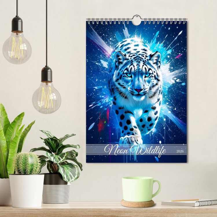 Produktbild: Neon Wildlife (Wandkalender 2026 DIN A4 hoch), CALVENDO Monatskalender