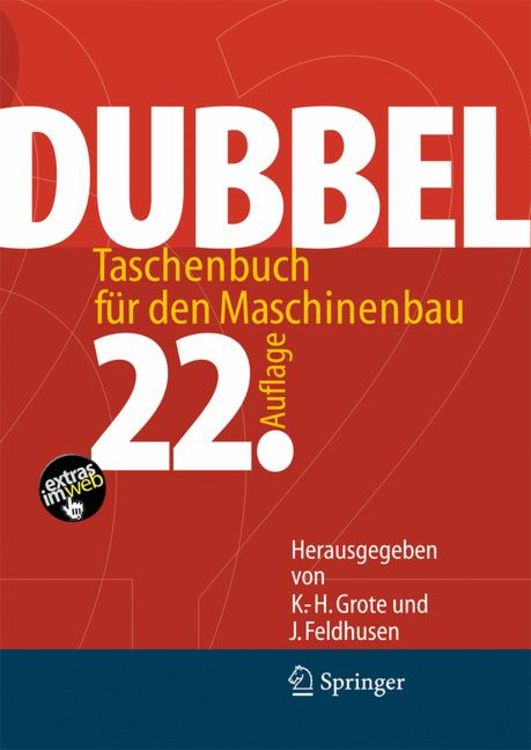Produktbild: Dubbel. Taschenbuch f&uuml;r den Maschinenbau