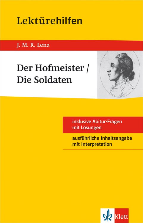 Produktbild: Klett Lekt&uuml;rehilfen J. M. R. Lenz, Der Hofmeister/Die Soldaten