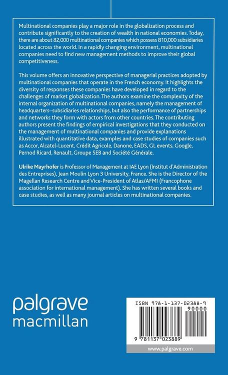 Produktbild: Management of Multinational Companies