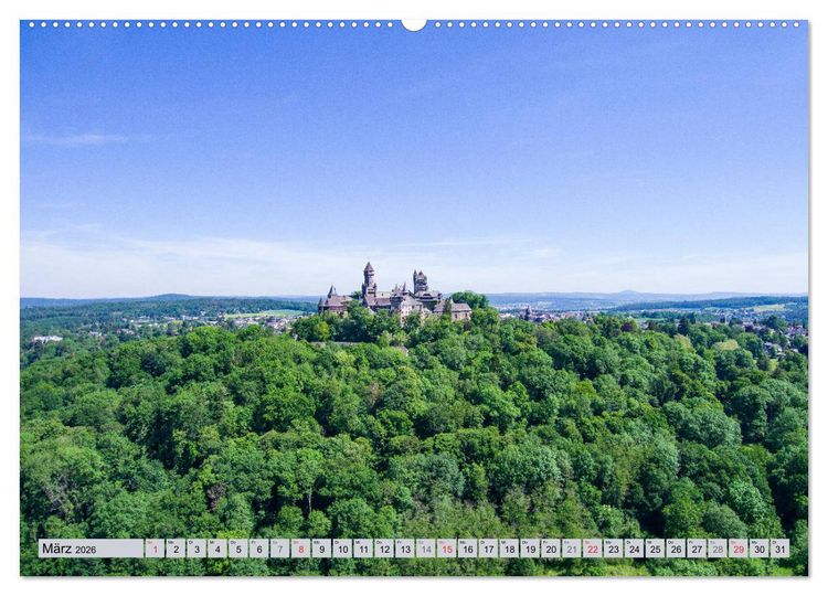 Produktbild: Ausblicke - Mittelhessen von Oben (hochwertiger Premium Wandkalender 2026 DIN A2 quer), Kunstdruck in Hochglanz