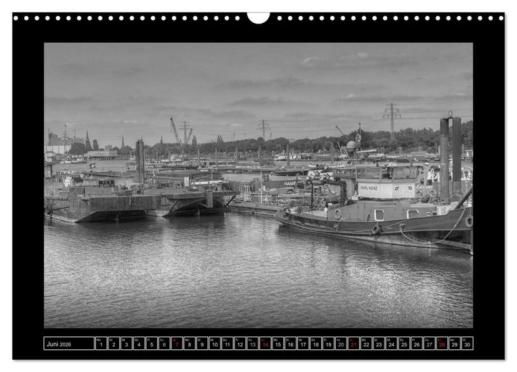 Produktbild: Hamburg Kuntergrau (Wandkalender 2026 DIN A3 quer), CALVENDO Monatskalender