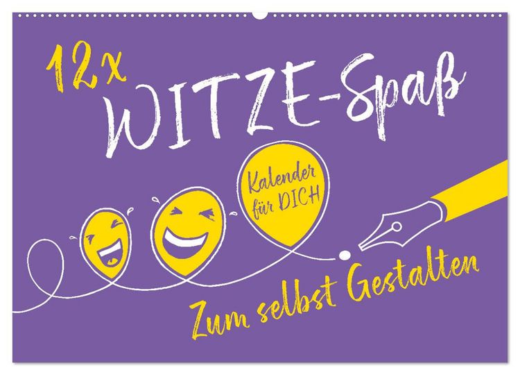 Produktbild: 12 x WITZE-Spa&szlig; - Bastelkalender (Wandkalender 2026 DIN A2 quer), CALVENDO Monatskalender