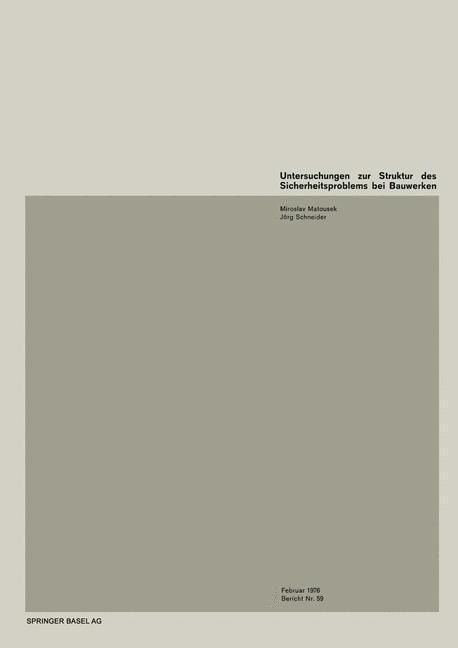 Produktbild: Untersuchungen zur Struktur des Sicherheitsproblems von Bauwerken