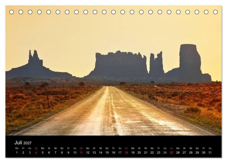 Produktbild: USA - Der Wilde Westen (Tischkalender 2027 DIN A5 quer), CALVENDO Monatskalender