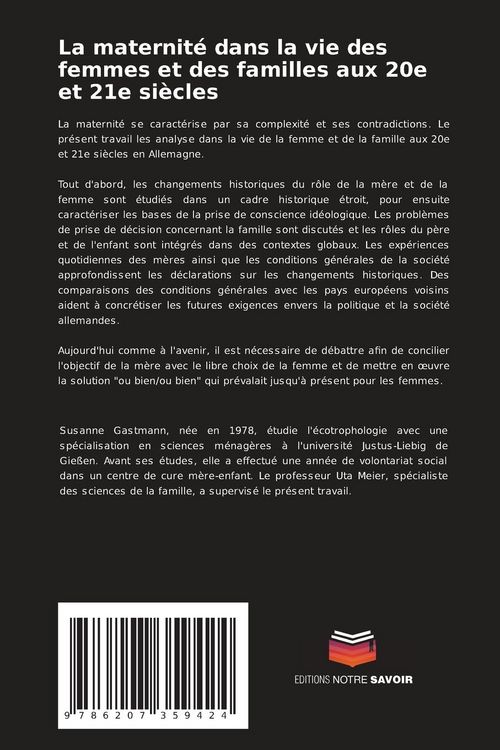 Produktbild: La maternit&eacute; dans la vie des femmes et des familles aux 20e et 21e si&egrave;cles