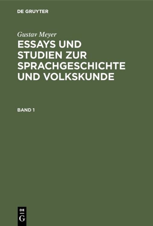 Produktbild: Essays und Studien zur Sprachgeschichte und Volkskunde. Band 1