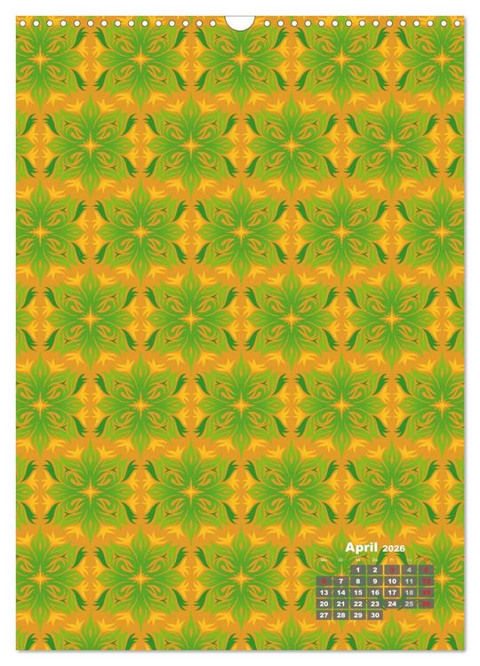 Produktbild: Tapetendesigns &ndash; Strukturen, Muster und Bastelvorlagen (Wandkalender 2026 DIN A3 hoch), CALVENDO Monatskalender