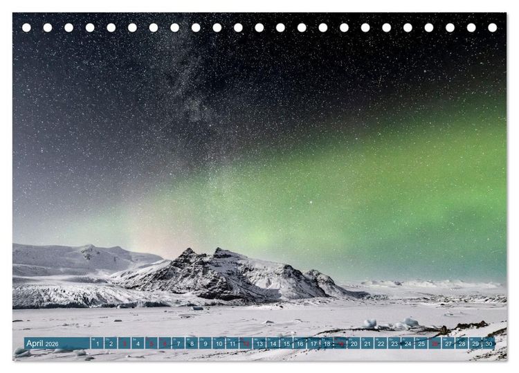 Produktbild: Island - Reise in eine andere Welt (Tischkalender 2026 DIN A5 quer), CALVENDO Monatskalender