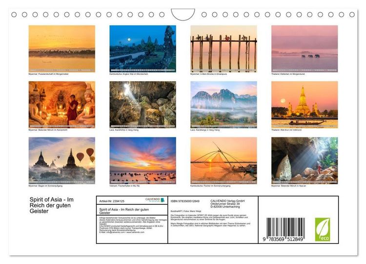 Produktbild: Spirit of Asia - Im Reich der guten Geister (Wandkalender 2027 DIN A4 quer), CALVENDO Monatskalender