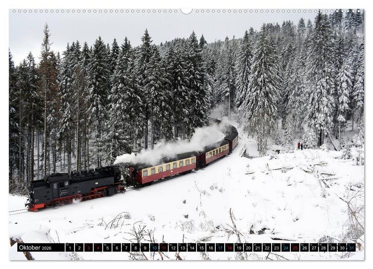 Produktbild: Dampf am Brocken - Die Harzquerbahn (hochwertiger Premium Wandkalender 2026 DIN A2 quer), Kunstdruck in Hochglanz