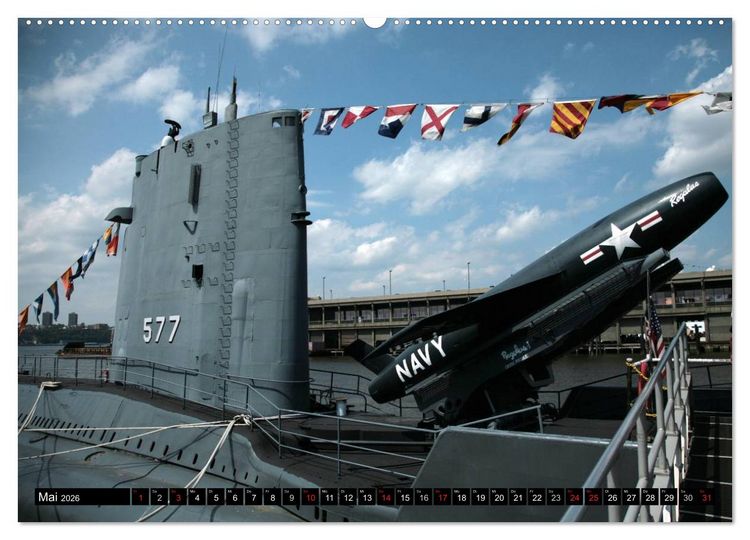 Produktbild: U-Boote - Milit&auml;rische Unget&uuml;me (hochwertiger Premium Wandkalender 2026 DIN A2 quer), Kunstdruck in Hochglanz