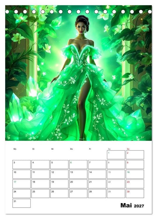 Produktbild: Kleider aus Licht (Tischkalender 2027 DIN A5 hoch), CALVENDO Monatskalender