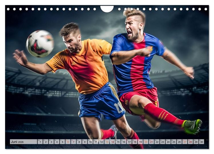 Produktbild: Fussball - Zweikampf (Wandkalender 2026 DIN A4 quer), CALVENDO Monatskalender
