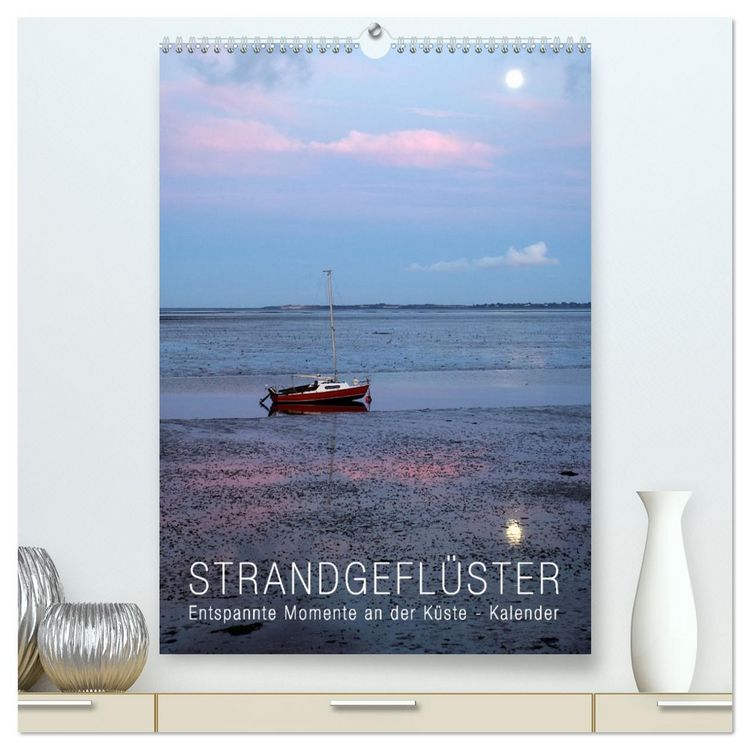 Produktbild: Strandgefl&uuml;ster Kalender (hochwertiger Premium Wandkalender 2026 DIN A2 hoch), Kunstdruck in Hochglanz