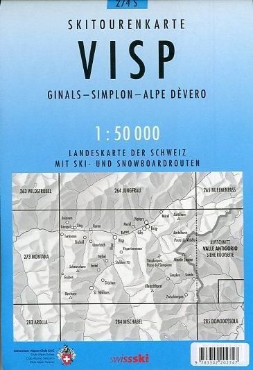 Produktbild: Swisstopo 1 : 50 000 Visp Ski