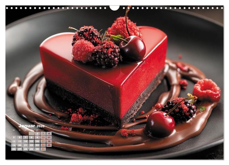 Produktbild: S&uuml;&szlig;e Verf&uuml;hrungen - Exquisite Desserts (Wandkalender 2026 DIN A3 quer), CALVENDO Monatskalender