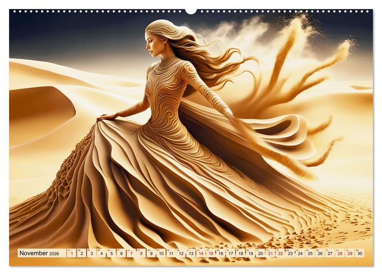 Produktbild: Sandige Visionen (hochwertiger Premium Wandkalender 2026 DIN A2 quer), Kunstdruck in Hochglanz