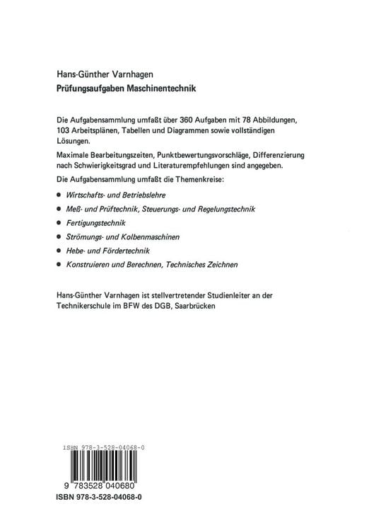 Produktbild: Pr&uuml;fungsaufgaben Maschinentechnik