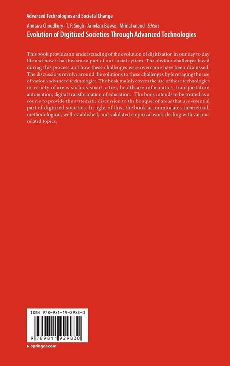 Produktbild: Evolution of Digitized Societies Through Advanced Technologies