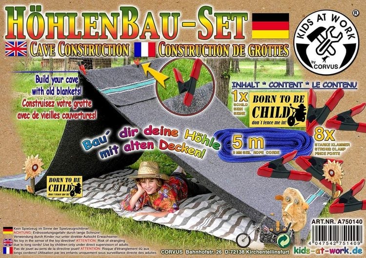Produktbild: Corvus A750140 - Kids at work, H&ouml;hlenbau-Set mit 5m Seil und 8 Halteklammern